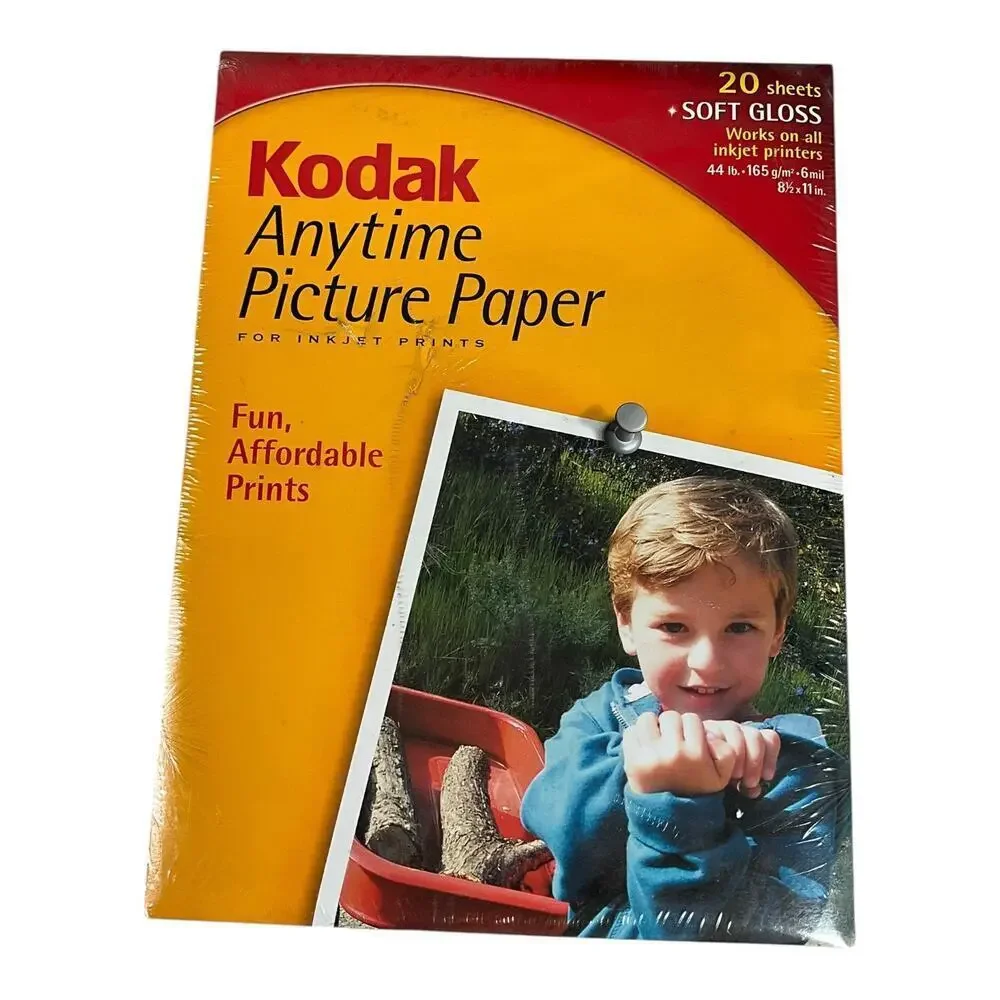 Kodak Anytime Picture Paper 20Sheets Each Twin Set Soft Gloss